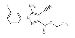 5-氨基-4-氰基-1-(3-碘苯基)吡唑-3-羧酸乙酯结构式