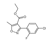 3-(4-chloro-2-fluoro-phenyl)-5-methyl-isoxazole-4-carboxylic acid ethyl ester Structure