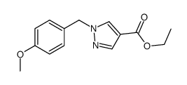 1-(4-甲氧基苄基)-1H-吡唑-4-羧酸乙酯结构式