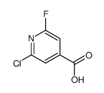 2-chloro-6-fluoropyridine-4-carboxylic acid结构式