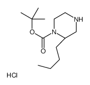 (S)-1-N-BOC-2-N-丁基哌嗪盐酸盐结构式