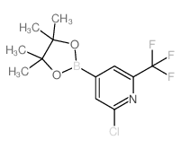 2-Chloro-4-(4,4,5,5-tetramethyl-1,3,2-dioxaborolan-2-yl)-6-(trifluoromethyl)pyridine Structure