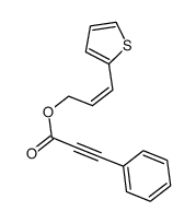 3-(thiophen-2-yl)allyl 3-phenylpropiolate Structure