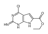 2-氨基-4-氯-7h-吡咯并[2,3-d]嘧啶-6-羧酸乙酯结构式