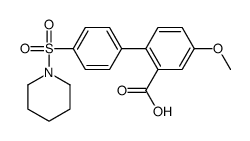 5-methoxy-2-(4-piperidin-1-ylsulfonylphenyl)benzoic acid结构式