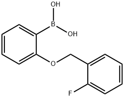 2-(2-氟苄氧基)-苯基硼酸结构式