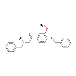 2-[Benzyl(methyl)amino]-1-[4-(benzyloxy)-3-methoxyphenyl]ethanone结构式