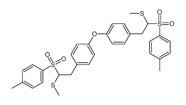 1-methyl-4-[2-[4-[4-[2-(4-methylphenyl)sulfonyl-2-methylsulfanylethyl]phenoxy]phenyl]-1-methylsulfanylethyl]sulfonylbenzene Structure
