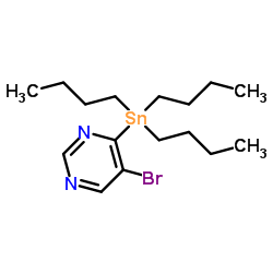 5-溴-4-(三丁基锡烷基)嘧啶结构式