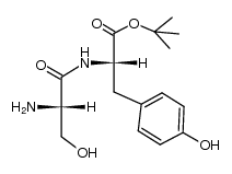 (S)-tert-butyl 2-((S)-2-amino-3-hydroxypropanamido)-3-(4-hydroxyphenyl)propanoate结构式