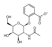 2-硝基苯基-2-乙酰氨基-2-脱氧-β-D-吡喃半乳糖苷结构式