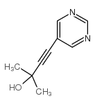 2-methyl-4-pyrimidin-5-ylbut-3-yn-2-ol Structure
