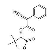 Diazo-phenyl-acetic acid (R)-4,4-dimethyl-2-oxo-tetrahydro-furan-3-yl ester Structure
