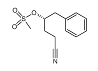 (S)-4-cyano-1-phenylbutan-2-yl methanesulfonate结构式