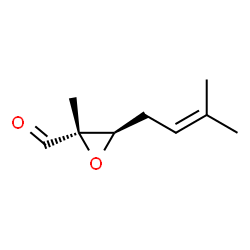 Oxiranecarboxaldehyde, 2-methyl-3-(3-methyl-2-butenyl)-, (2S,3R)- (9CI)结构式