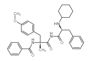 N-Benzoyl-O,a-dimethyl-D-tyrosyl-N-cyclohexyl-L-phenylalaninamide Structure