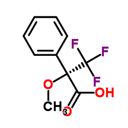 (S)-(-)-α-甲氧基-α-(三氟甲基)苯乙酸结构式