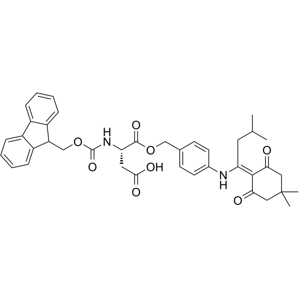 N-[芴甲氧羰基]-L-天冬氨酸 1-[[4-[[1-(4,4-二甲基-2,6-二氧代环己基亚基)-3-甲基丁基]氨基]苯基]甲基]酯图片