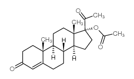 17-羟基孕甾-4-烯-3,20-二酮-17-醋酸酯结构式
