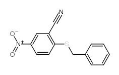 2-(苯甲基硫代)-5-硝基苯甲腈结构式