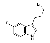 3-(3-bromopropyl)-5-fluoro-1H-indole结构式