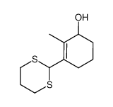 3-[1,3]dithian-2-yl-2-methyl-cyclohex-2-enol结构式
