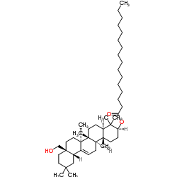 (3β)-28-Hydroxyolean-12-en-3-yl palmitate structure
