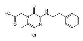 3-(2-phenethylamino)-5-chloro-6-methyl-1-methylenecarboxypyrazinone Structure