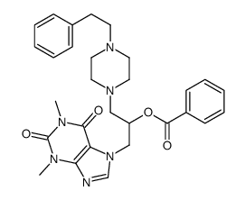 7-[2-(Benzoyloxy)-3-[4-(2-phenylethyl)-1-piperazinyl]propyl]-1,3-dimethyl-7H-purine-2,6(1H,3H)-dione结构式