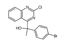 4-(α-methyl-α-hydroxy-p-bromobenzyl)-2-chloroquinazoline结构式