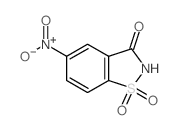 5-硝基苯并[d]异噻唑-3(2H)-酮 1,1-二氧化物结构式