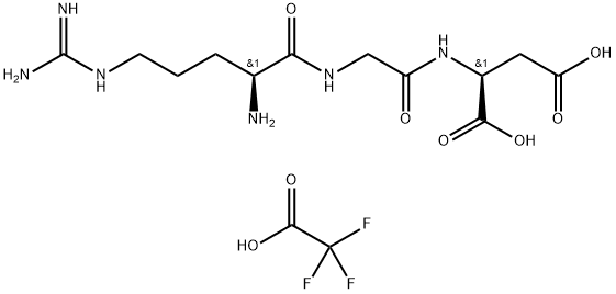 (S)-2-(2-((S)-2-Amino-5-guanidinopentanamido)acetamido)succinic acid trifluoroacetate structure
