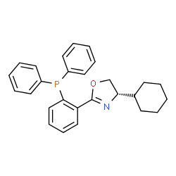 (S)-4-Cyclohexyl-2-(2-(diphenylphosphanyl)phenyl)-4,5-dihydrooxazole Structure