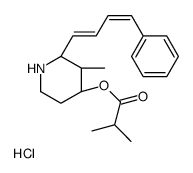[(2R,3R,4S)-3-methyl-2-[(1E,3E)-4-phenylbuta-1,3-dienyl]piperidin-1-ium-4-yl] 2-methylpropanoate,chloride结构式