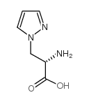 (S)-2-氨基-3-(1-吡唑基)丙酸结构式