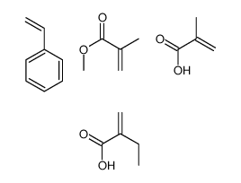 2-甲基-2-丙烯酸与乙烯基苯、2-丙烯酸乙酯和2-甲基-2-丙烯酸甲酯的聚合物结构式