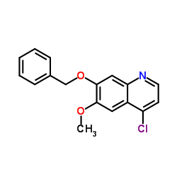 7-苄氧基-4-氯-6-甲氧基喹啉结构式