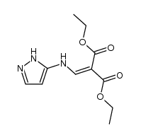 diethyl 2-((1H-pyrazol-5-ylamino)methylene)malonate结构式