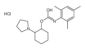 (2-pyrrolidin-1-ium-1-ylcyclohexyl) N-(2,4,6-trimethylphenyl)carbamate,chloride结构式