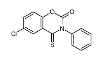 6-chloro-3-phenyl-4-sulfanylidene-1,3-benzoxazin-2-one Structure