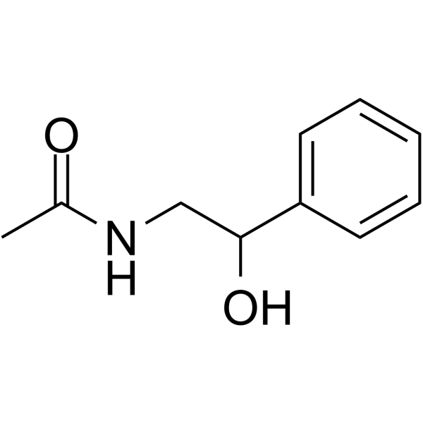 N-(2-hydroxy-2-phenyl-ethyl)acetamide结构式