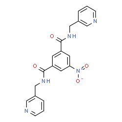 5-nitro-N~1~,N~3~-bis(3-pyridinylmethyl)isophthalamide结构式
