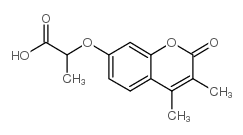 2-[(3,4-二甲基-2-氧代-2H-苯并吡喃-7-基)氧]丙酸结构式