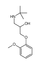 1-(tert-butylamino)-3-(2-methoxyphenoxy)propan-2-ol结构式