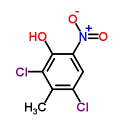 6-硝基-2,4-二氯-3-甲基苯酚结构式