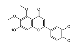 2-(3,4-dimethoxyphenyl)-7-hydroxy-5,6-dimethoxychromen-4-one结构式