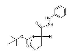(S)-tert-butyl 2-(2-phenylhydrazinecarbonyl)pyrrolidine-1-carboxylate Structure