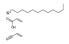 2-丙烯酸与1-十二硫醇和2-丙烯腈的调聚物钾盐结构式