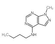 1H-Pyrazolo[3,4-d]pyrimidin-4-amine, N-butyl-1-methyl-结构式