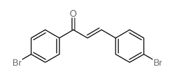 1,3-双-(4-溴苯基)丙烯酮结构式